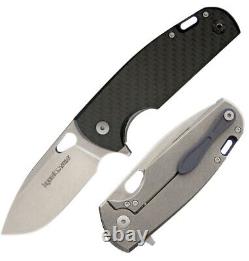 Viper Kyomi Stonewash Folding Knife 3 N690Co Carbon Steel Blade Carbon Handle