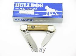 Vtg 1996 Bulldog Brand Pit Bull Canoe Folding Pocket Knife Waterfall