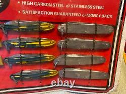 Vtg Knife Display Hardware General Store 1960's Truesharp SS Carbon folding Lot