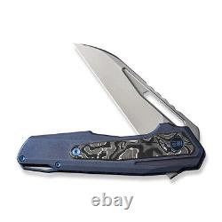 WE Falcaria Folding Knife Blue/Blk/White Ti Alum Foil CF Handle 20CV WE23012B-3