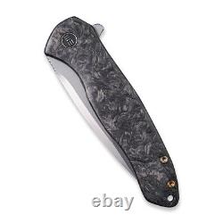 WE KNIFE Kitefin Frame Lock 2001A Knife S35VN Black Marble Carbon Fiber Titanium