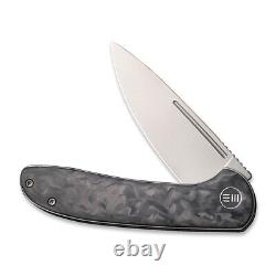 WE Knife Saakshi Liner Lock 20020C-1 Knife CPM 20CV Black Marble Carbon Fiber