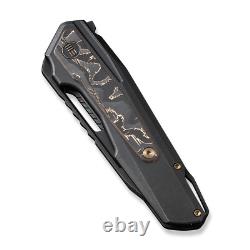 WE Knives Falcaria 23012B-2 Titanium Copper Fiber 20CV Stainless Pocket Knife