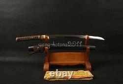 Wakizashi Clay Tempered Folded T10 Steel Handmade Japanese Sharp Practice Sword