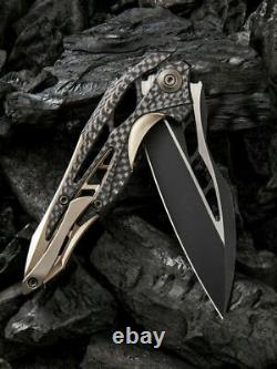 We Knife Arrakis Folding Knife 3.5 M390 Steel Blade Titanium/Carbon Fiber Handle