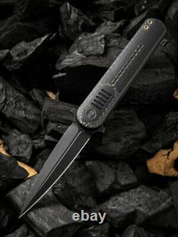 We Knife Co Angst Folding Knife 3 CPM S35VN Steel Blade Carbon Fiber/G10 Handle