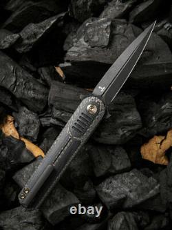We Knife Co Angst Folding Knife 3 CPM S35VN Steel Blade Carbon Fiber/G10 Handle