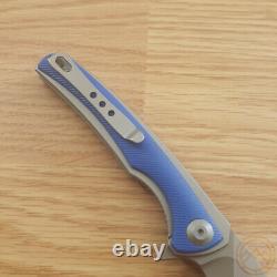 We Knife Co Model 704 Folding Knife 3.5 D2 Tool Steel Blade Blue G10 Handle