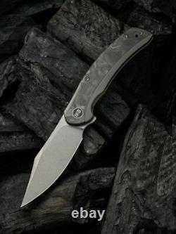 We Knife Co Snick Folding Knife 3.47 CPM 20CV Steel Blade CF / Titanium Handle