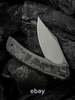 We Knife Co Snick Folding Knife 3.47 CPM 20CV Steel Blade CF / Titanium Handle