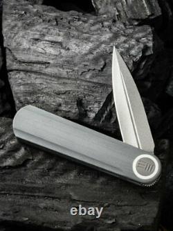 We Knife Eidolon Liner Folding Knife 2.87 CPM 220CV Steel Blade Gray G10 Handle