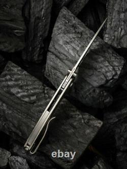We Knife Esprit Folding Knife 3.25 CPM 20CV Steel Blade 6AL4V Titanium Handle