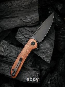 We Knife Saakshi Folding Knife 3.25 CPM-20CV Steel Blade Cuibourtia Wood Handle