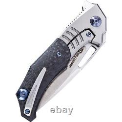 We Knife Stixx Folding Knife 3.5 Bohler M390 Steel Blade Titanium/Carbon Fiber