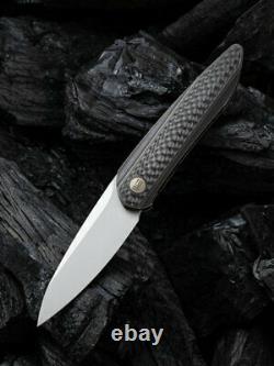 We Knife Void Opus Folding Knife 2.88 20CV Steel Blade Titanium/Carbon Fiber