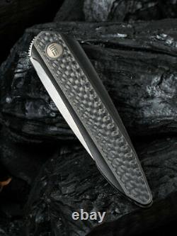 We Knife Void Opus Folding Knife 2.88 20CV Steel Blade Titanium/Carbon Fiber