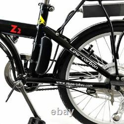 Z2 COMPACT FOLDING ELECTRIC BIKE 20 ONYX BLACK 250W Brushless Motor