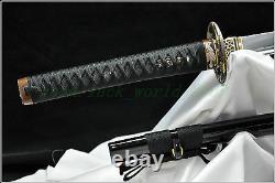 100% Forge À Main Japonais Sword Samourai Katana Pliant Motif Lame D'acier Pointu