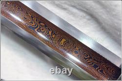 100% Handmade High Quality Chinois Full Tang Sword Damascus Folded Steel Blade