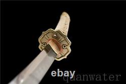 1095 Acier Au Carbone Clay Tempered Copper Big Bend Japonais Samurai Katana Sword