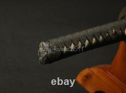 30'' Clay Tempered Polded T10 Wakizashi Japonais Samurai Sharp Épée Fonctionnelle