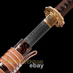 40 Épée Argile Tempéré Plié T10 Acier Japonais Samurai Sharp Full Tang Katana