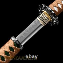40''handmade Japonais Tachi Katana Clay Tempered Polded T10 Samurai Sword Sharp