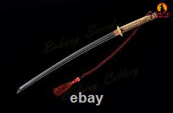 Acier À Haute Teneur En Carbone Plié Et Trempé À La Main Wwii 98 Sword Samurai
