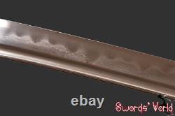 Acier Plié Japonais Samurai Katana Sword Clay Tempered 1095 Carbon Steel Sharp