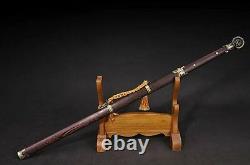 Artisanat Chinois Wushu Sword Sharp Plié Acier Damas Kungfu Tang Taichi Jian