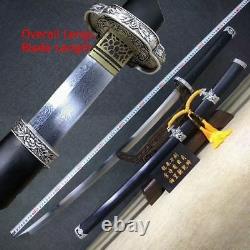 Artisanat Japonais Sharp Plié Acier Au Carbone Samurai Katana Sword Sabre Full Tang