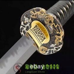 Artisanat Katana Japonais Swords Samourai T10 Plié Clay Acier Trempé Tang Complet