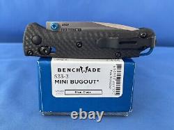 Banc Made 533-3 Mini Bugout Axis Lock Knife Carbon Fibre Poignée S90v Inox