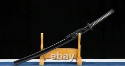Black Polded 1045-carbon Steel Japonais Samurai Sword Katana Full Tang Fait À La Main