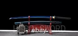 Blade Blade Japonais Samurai Katana Sword Clay Tempered 1095 Acier Au Carbone Sharp
