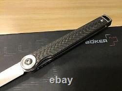 Boker Plus Kaizen, modèle 01BO383, fibre de carbone, S35VN, revendeur agréé