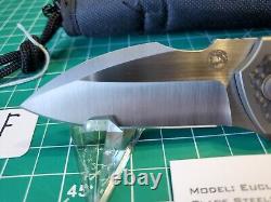 Burchtree Bladeworks Euclid avec manche en titane/CF et couteau de poche pliant M390