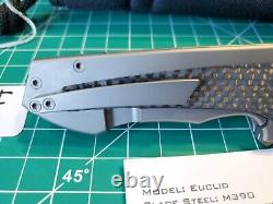 Burchtree Bladeworks Euclid avec manche en titane/CF et couteau de poche pliant M390