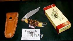 Camillus #6 Couteau Et Gaine Chasseur De Pliage 1980 Apparence Avec Emballage Rare