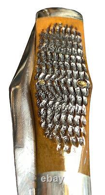Cas Pocketknife 61050sab 1990 Chasseur Pliant Os Vert Antique 1 De 7 Kp-1176
