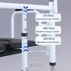 Chaise de transfert avec levage pour patients, fauteuil roulant de salle de bain avec siège divisé à 180° et pot f9Z