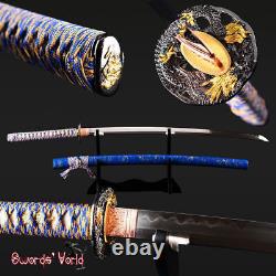 Clay Japonais Trempé Samurai Katana Sword Plié 1095 Carbon Steel Lame