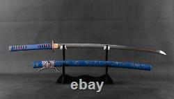 Clay Tempered Polded T10 Katana Dragon Sculpté Japonais Samurai Razor Sharp Sword