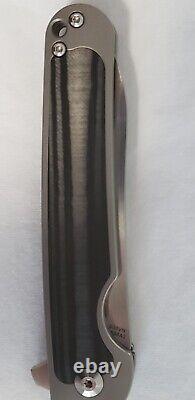 Couteau De Pliage Kizer Couteau De Pliage 3,25 S35vn Lame En Acier Titanium/poignée En Fibre De Carbone