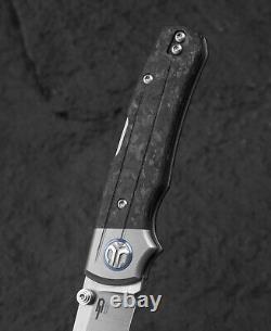 Couteau De Pliage Tonique Bestech Couteau 2.88 M390 Lame D'acier Titanium / Fibre De Carbone