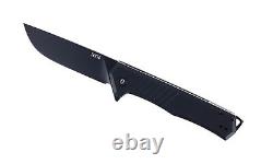 Couteau Pliant Alpha Tekto F1 Black G10/carbon Fiber Handle D2 Plain Black Lame