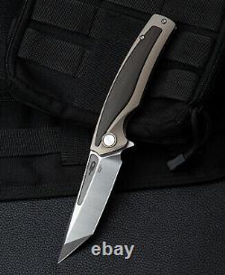 Couteau Pliant Bestech Predator 3.5 S35vn Lame En Acier Titanium/carbon F Poignée