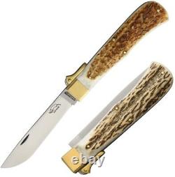 Couteau Pliant De Sécurité Otter-messer 3.9 Lame En Acier Au Carbone Buck Horn Poignée 05hh