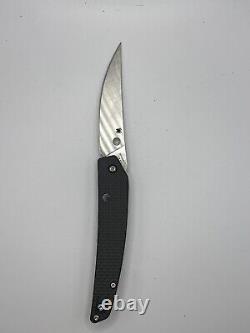 Couteau Pliant Spyderco Ikuchi 3,25 Cpm S30v Lame En Acier Fibre De Carbone/g10 Poignée