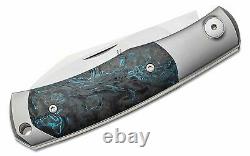 Couteau Pliant Viper Hug 3 M390 Lame D'acier Matière Noire Poignée En Fibre De Carbone Bleu